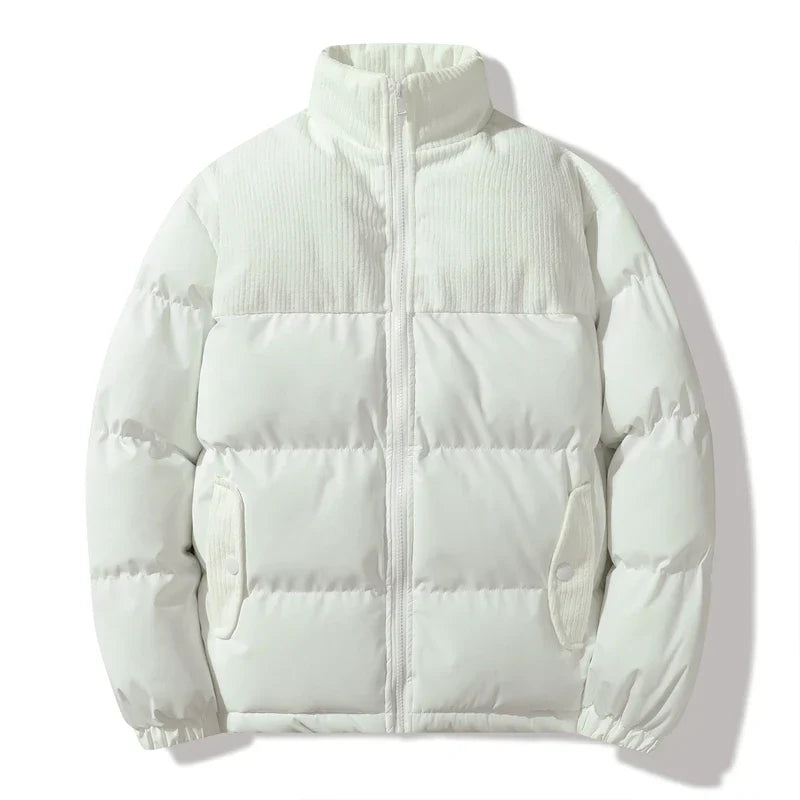 Chaqueta acolchada unisex detalles pana paneles bolsillos térmica contemporánea - Aiden