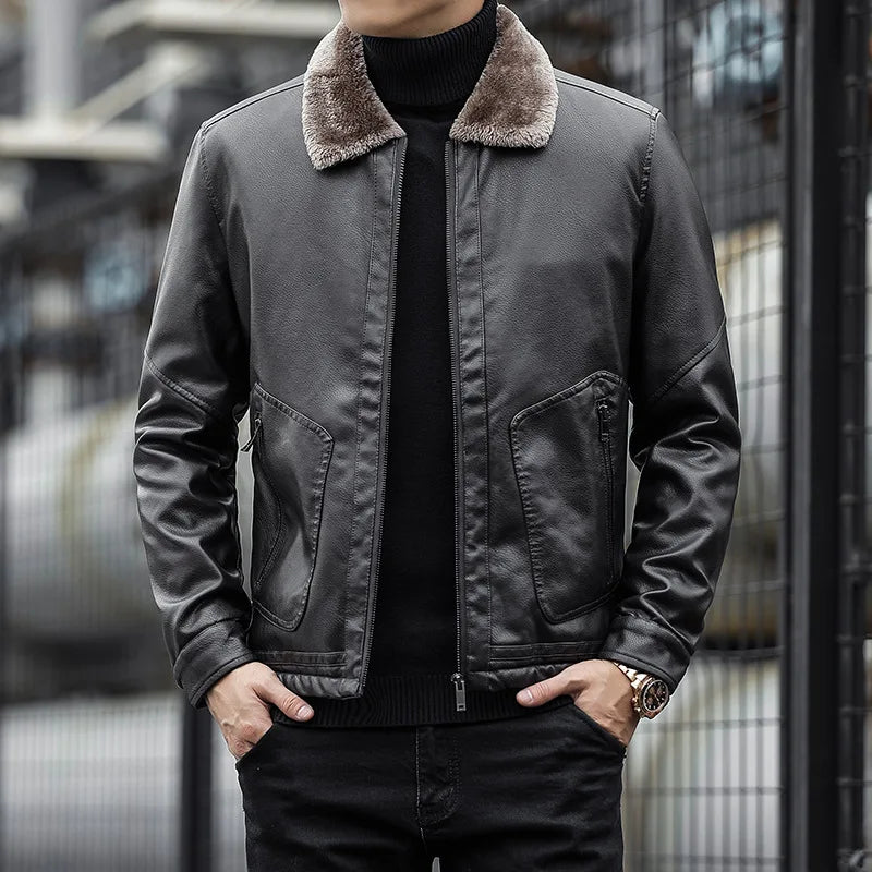 Chaqueta hombre cuello lana vegana cremallera bolsillos moda responsable - Romain