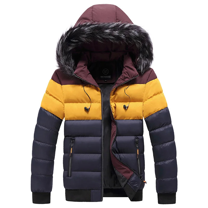 Parka térmica hombre invierno aislamiento resistente agua viento cálida diario - Kaler