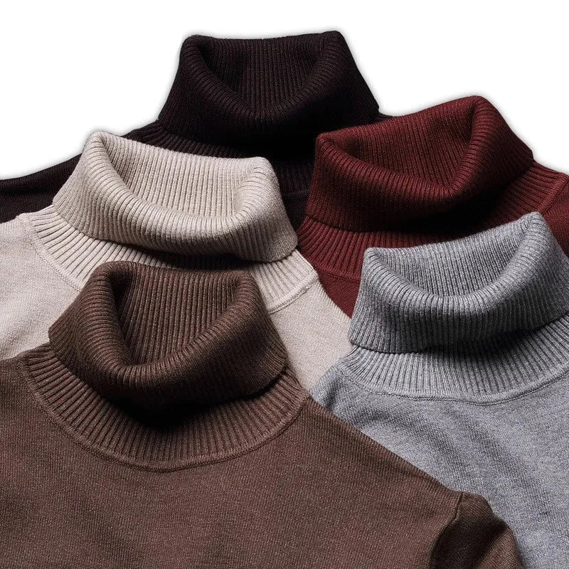 Suéter para hombre cuello alto punto suave - Idris