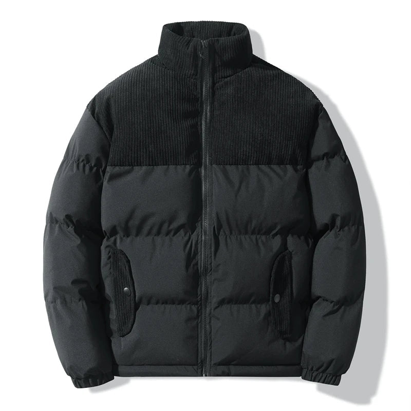 Chaqueta acolchada unisex detalles pana paneles bolsillos térmica contemporánea - Aiden