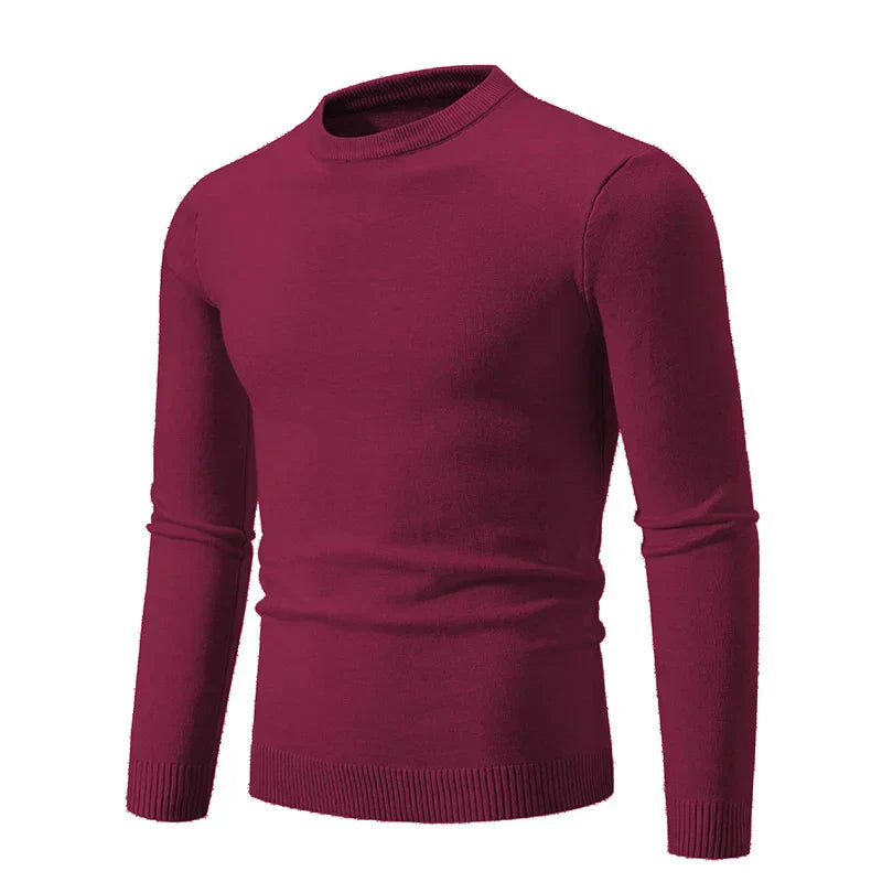 Pullover de punto para hombre de manga larga y cuello redondo - Odrin