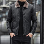 Chaqueta hombre cuello lana vegana cremallera bolsillos moda responsable - Romain