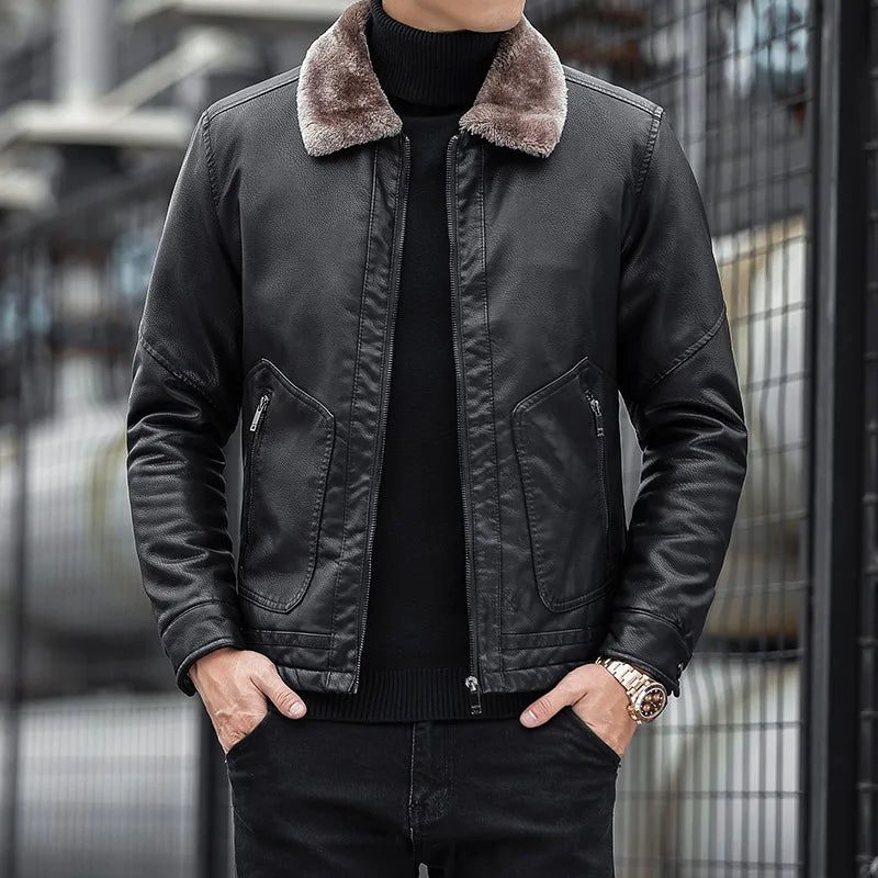 Chaqueta hombre cuello lana vegana cremallera bolsillos moda responsable - Romain