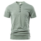 Camiseta Henley para hombre - Casual y clásica