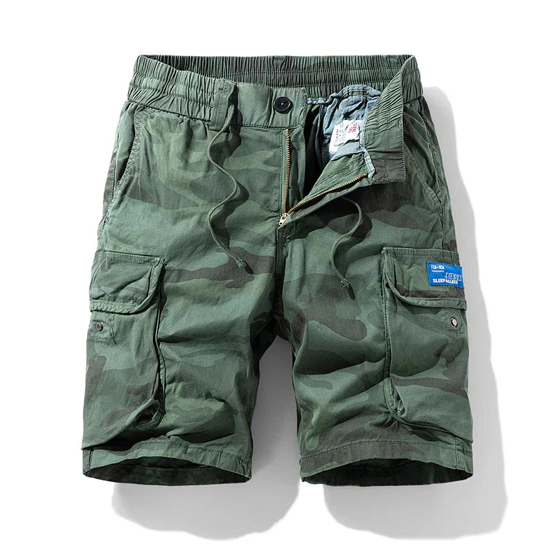 Shorts cargo camuflaje con bolsillos laterales para hombre - Malta