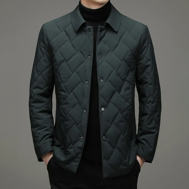Chaqueta hombre estilo monograma resistente agua térmica elegante sofisticada - Apolo