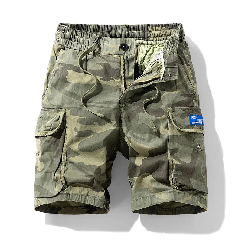 Shorts cargo camuflaje con bolsillos laterales para hombre - Malta