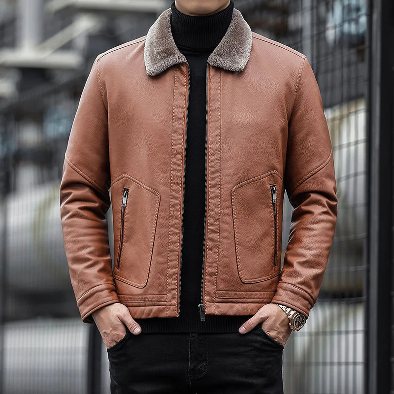 Chaqueta hombre cuello lana vegana cremallera bolsillos moda responsable - Romain