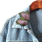 Julie - Chaqueta vaquera con bordado floral y lentejuelas