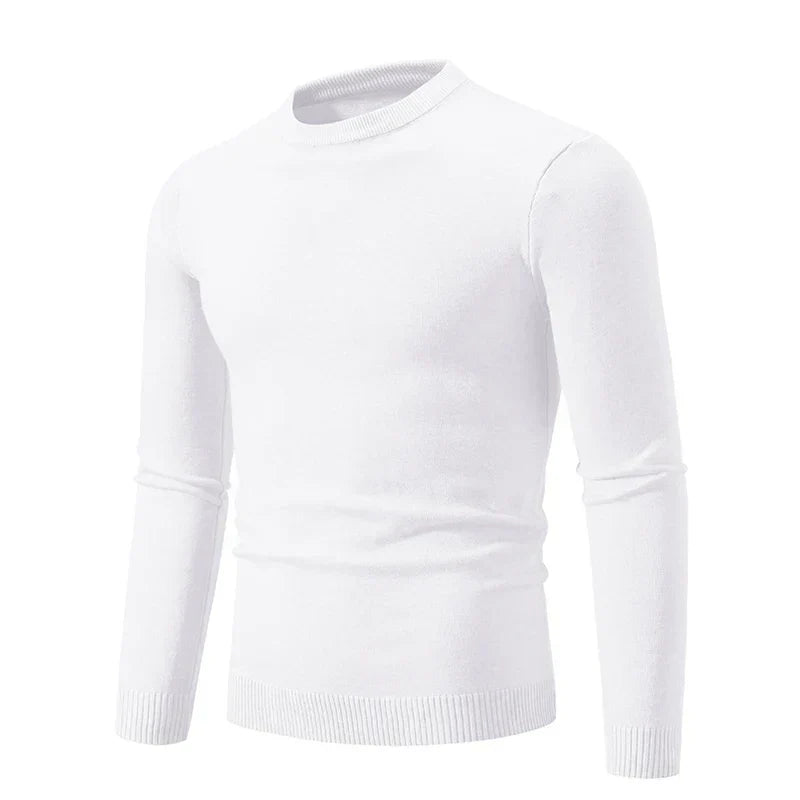 Pullover de punto para hombre de manga larga y cuello redondo - Odrin