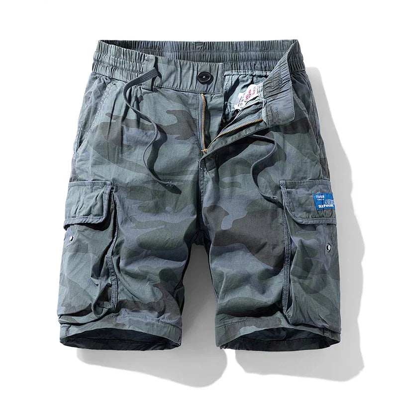 Shorts cargo camuflaje con bolsillos laterales para hombre - Malta