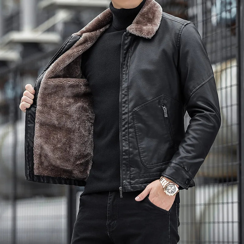 Chaqueta hombre cuello lana vegana cremallera bolsillos moda responsable - Romain