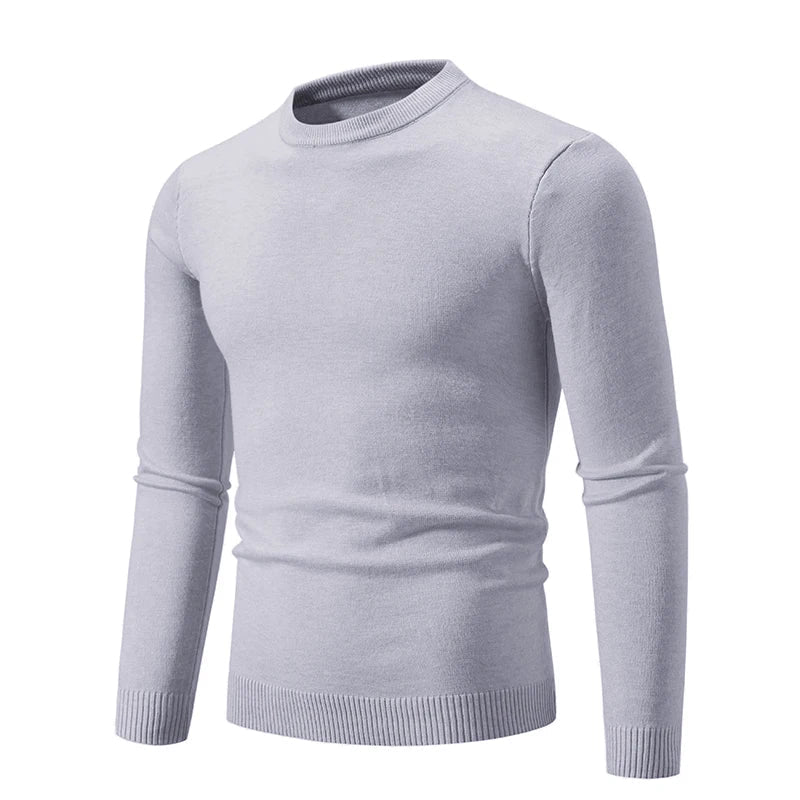 Pullover de punto para hombre de manga larga y cuello redondo - Odrin