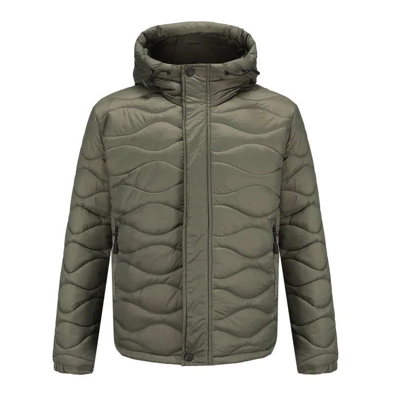 Chaqueta cortavientos hombre ligera deportiva impermeable térmica capucha - Orlando
