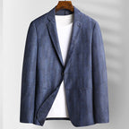 Blazer hombre punto gofre rayas jacquard solapa sencilla elegante sartorial - Wolf