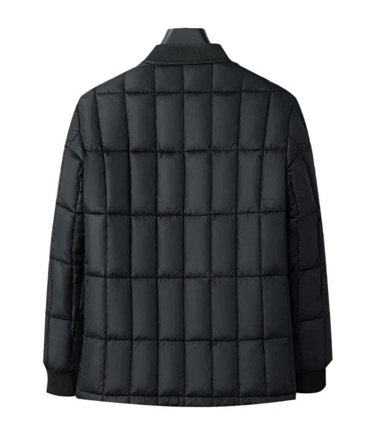 Chaqueta hombre piel vegana algodón hidrófugo sin cuello aislamiento reciclado - Leiner