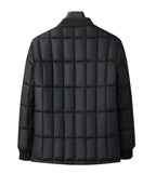 Chaqueta hombre piel vegana algodón hidrófugo sin cuello aislamiento reciclado - Leiner