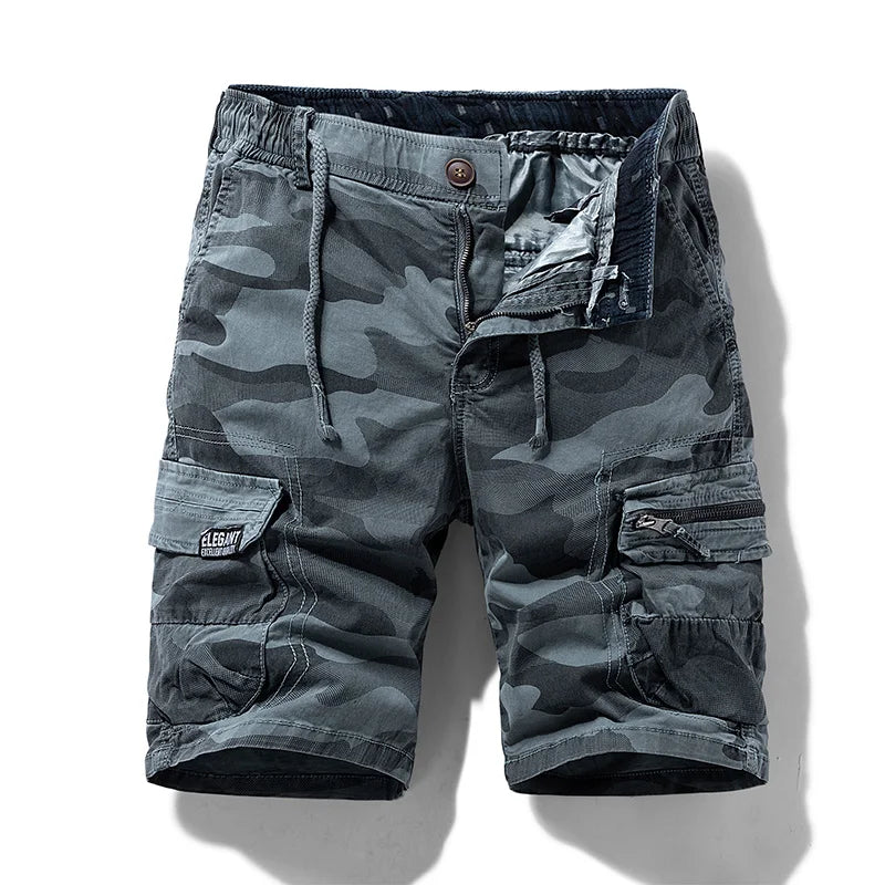 Shorts cargo camuflaje con múltiples bolsillos para hombre - Ranger