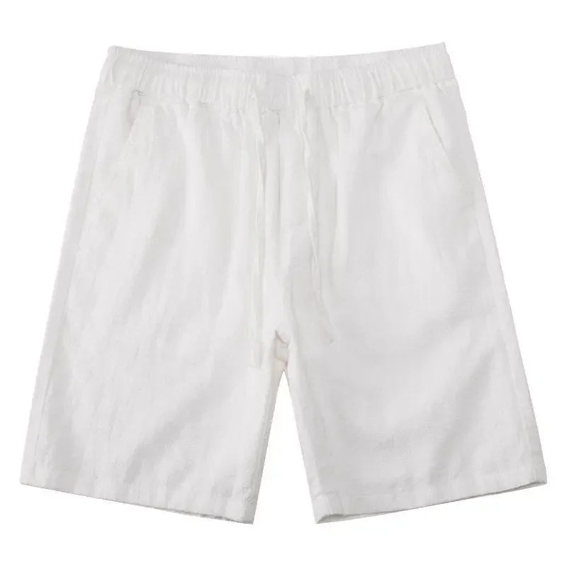 Pantalón corto de algodón y lino para hombre - Neroli