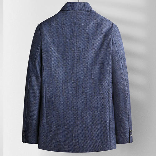 Blazer hombre punto gofre rayas jacquard solapa sencilla elegante sartorial - Wolf