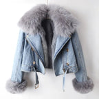 Chaqueta vaquera para mujer con ribete - Serene