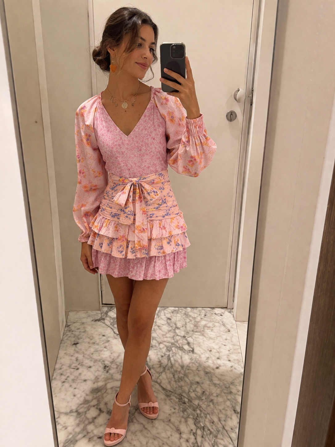 Vestido boho corto cruzado con volantes para mujer - Cinzia