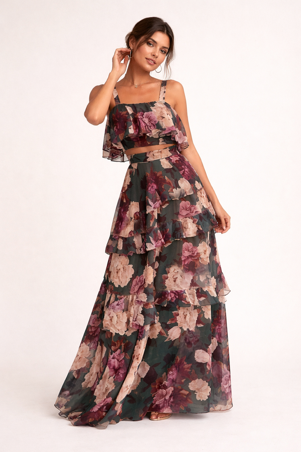 Conjunto floral de mujer estilo veraniego elegante - Alessandra