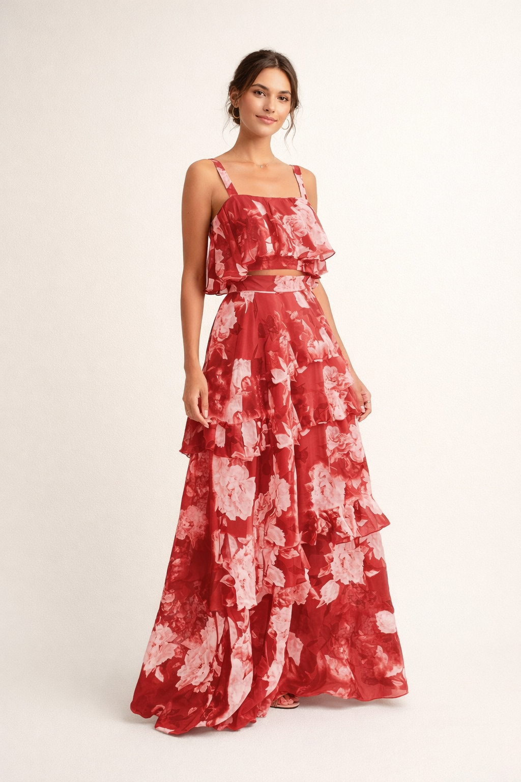 Conjunto floral de mujer estilo veraniego elegante - Alessandra