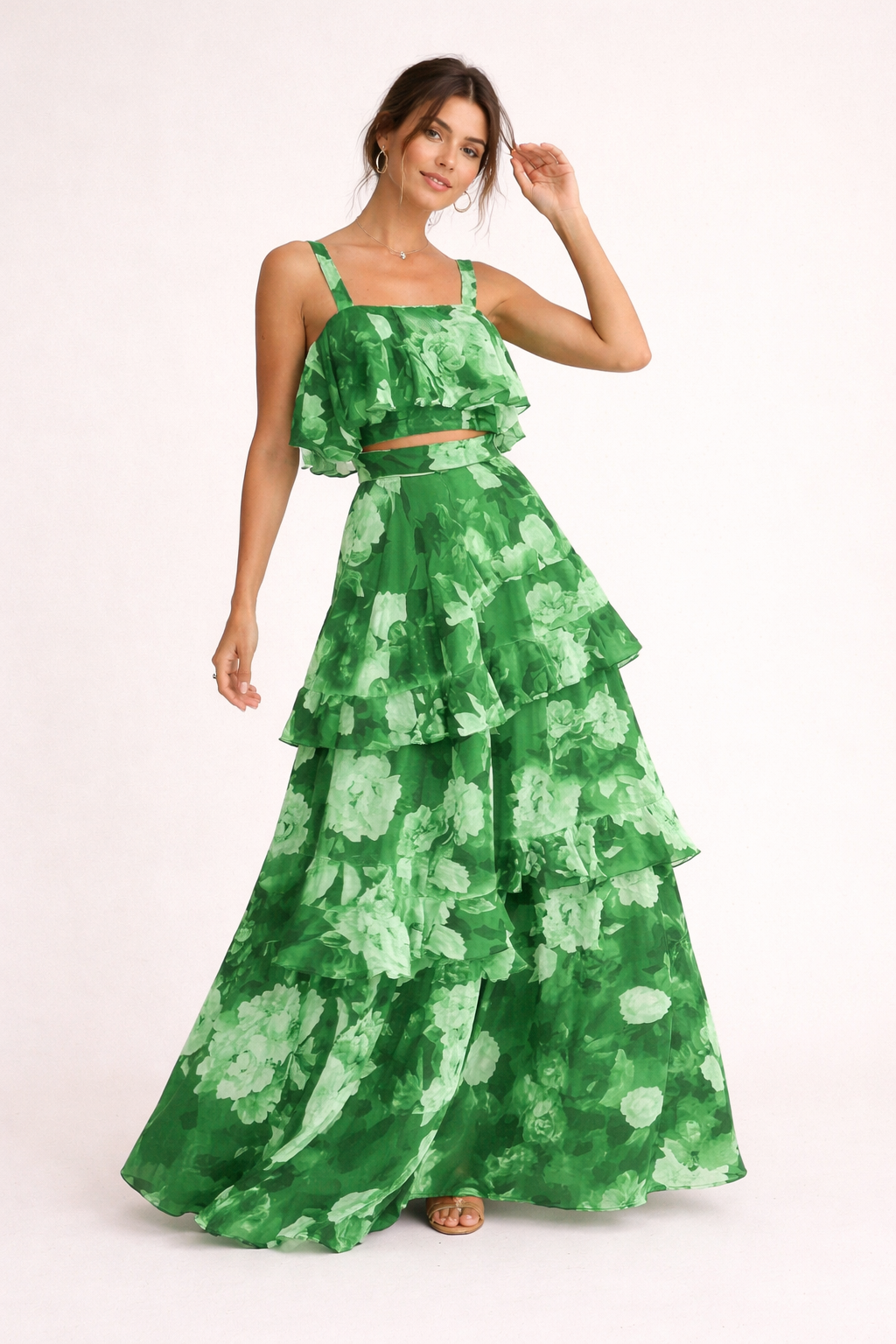 Conjunto floral de mujer estilo veraniego elegante - Alessandra