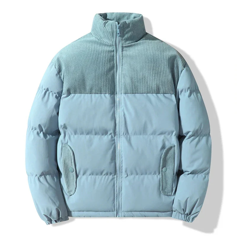 Chaqueta acolchada unisex detalles pana paneles bolsillos térmica contemporánea - Aiden