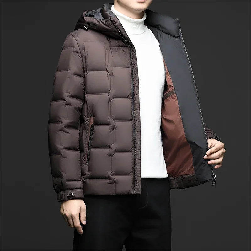 Chaqueta hombre monograma elegante versátil sofisticada materiales premium distinguida - Massimo