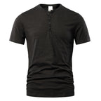 Camiseta Henley para hombre - Casual y clásica