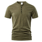 Camiseta Henley para hombre - Casual y clásica