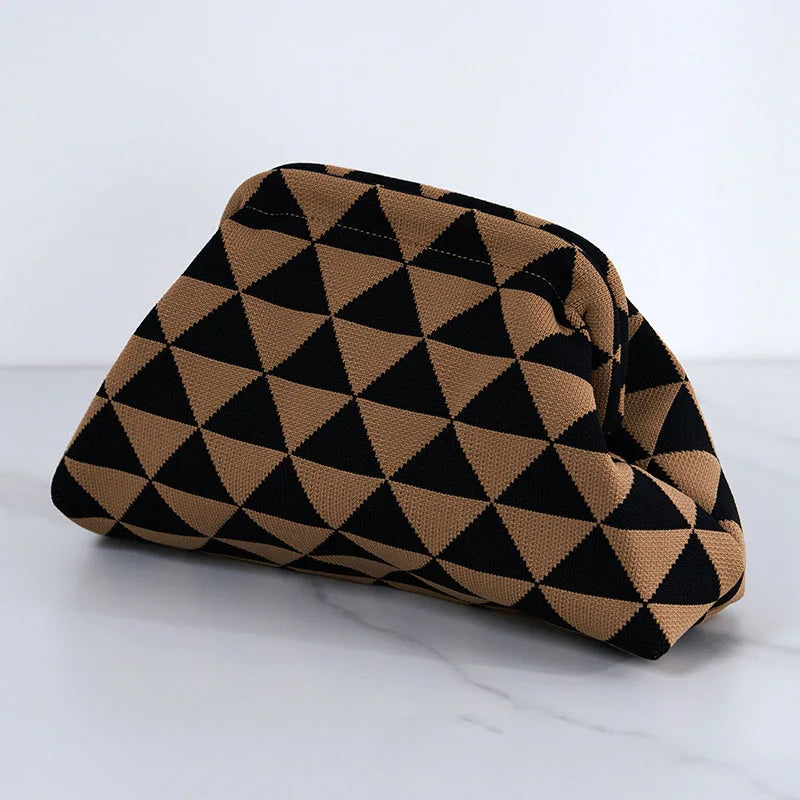 Bolso tejido para mujer estilo primavera verano con diseño de rayas