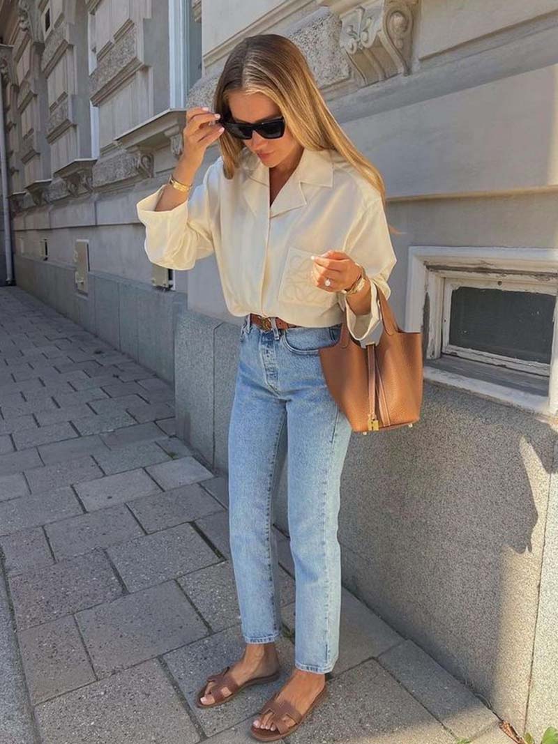 Bolso de dama tipo tote con asas cortas - Aelwen