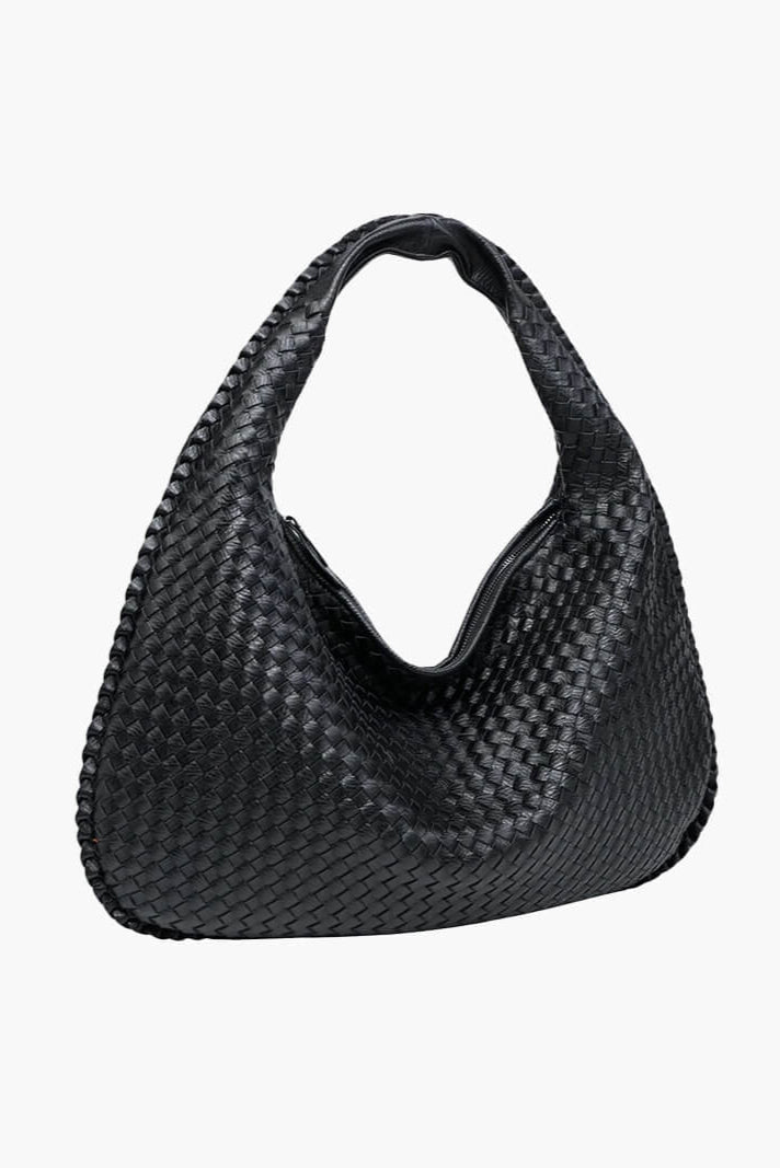 Bolso hobo trenzado grande de hombro para mujer