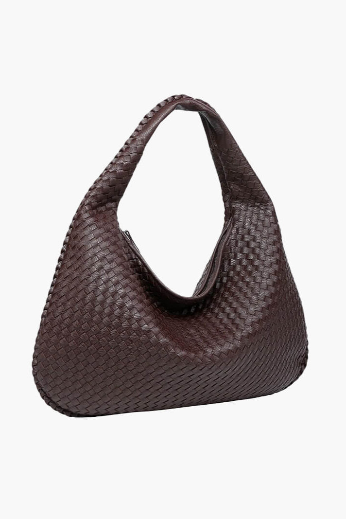 Bolso hobo trenzado grande de hombro para mujer