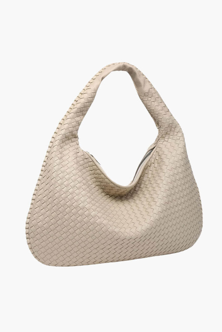 Bolso hobo trenzado grande de hombro para mujer