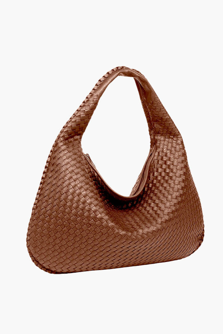 Bolso hobo trenzado grande de hombro para mujer