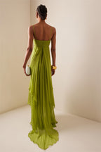 Vestido maxi con abertura frontal para mujer - Helga