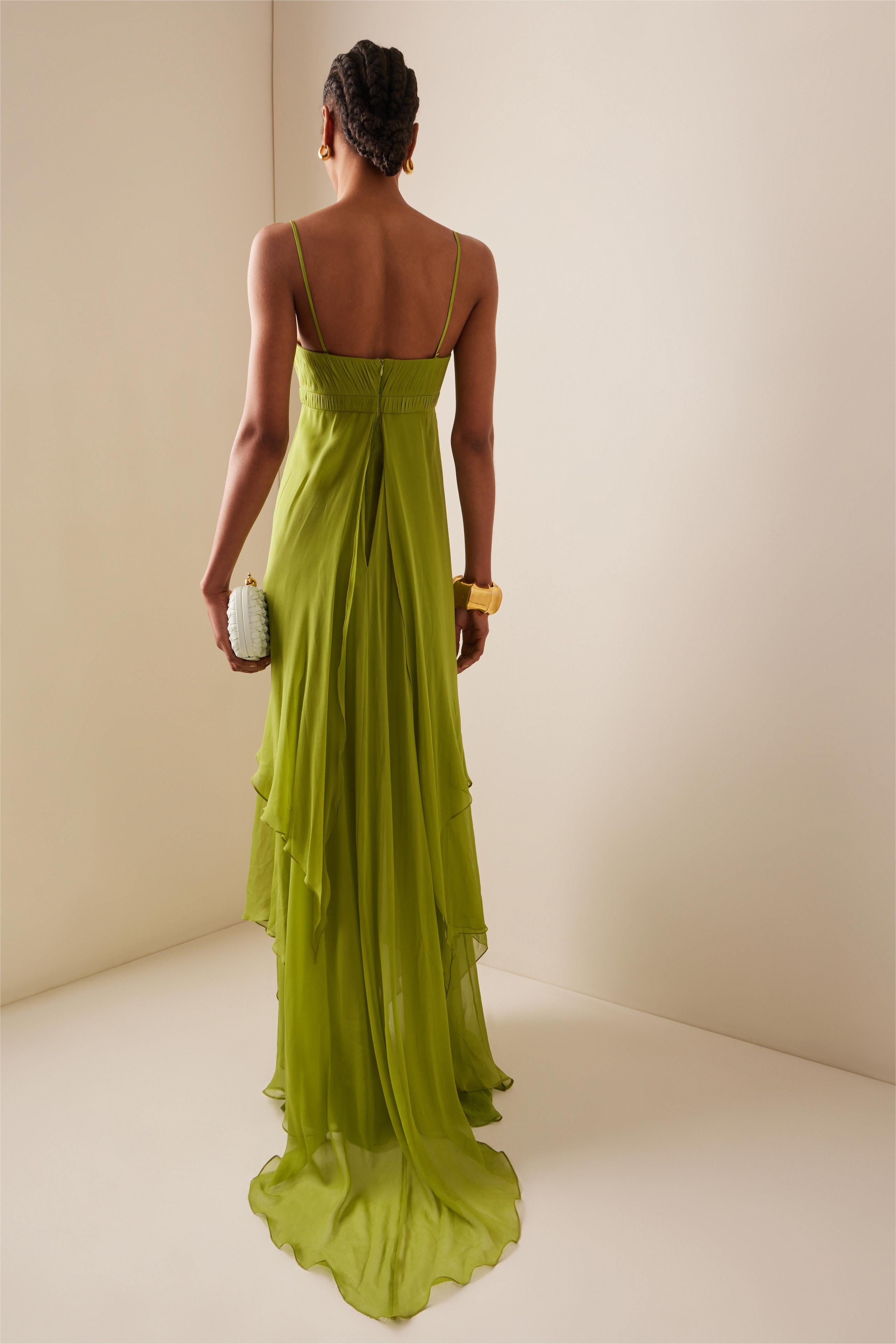 Vestido maxi con abertura frontal para mujer - Helga