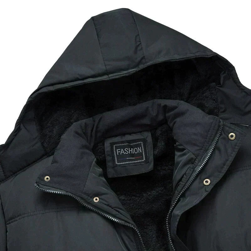 Chaqueta puffer hombre capucha aislamiento cálida resistente duradera invierno - Wayne