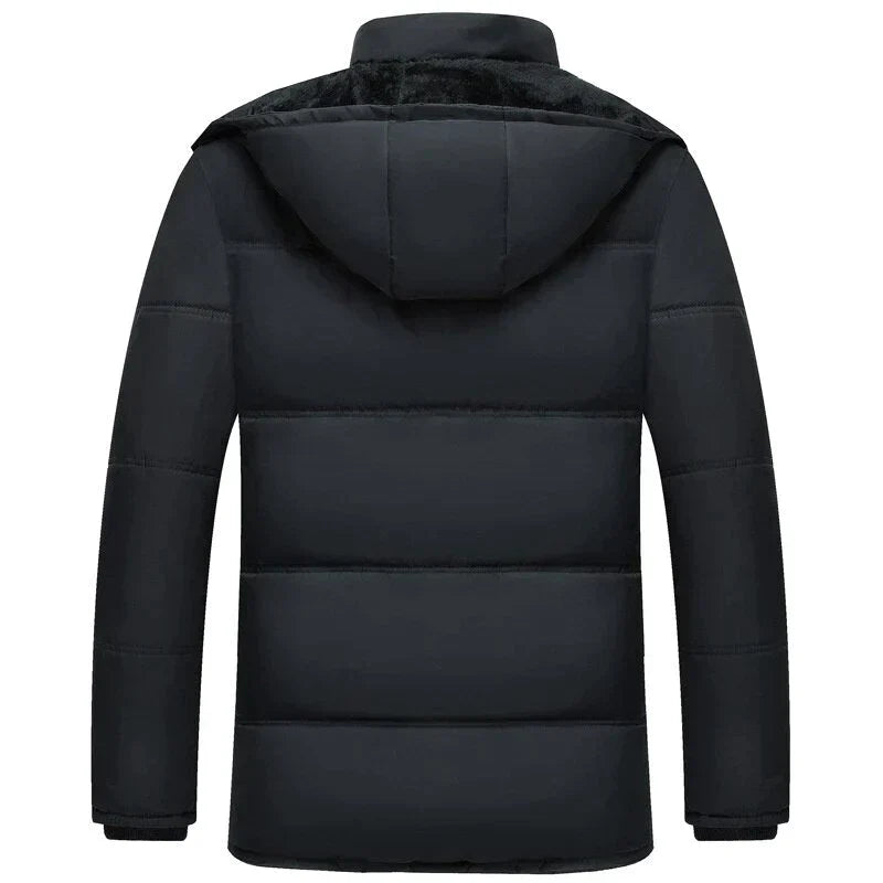 Chaqueta puffer hombre capucha aislamiento cálida resistente duradera invierno - Wayne