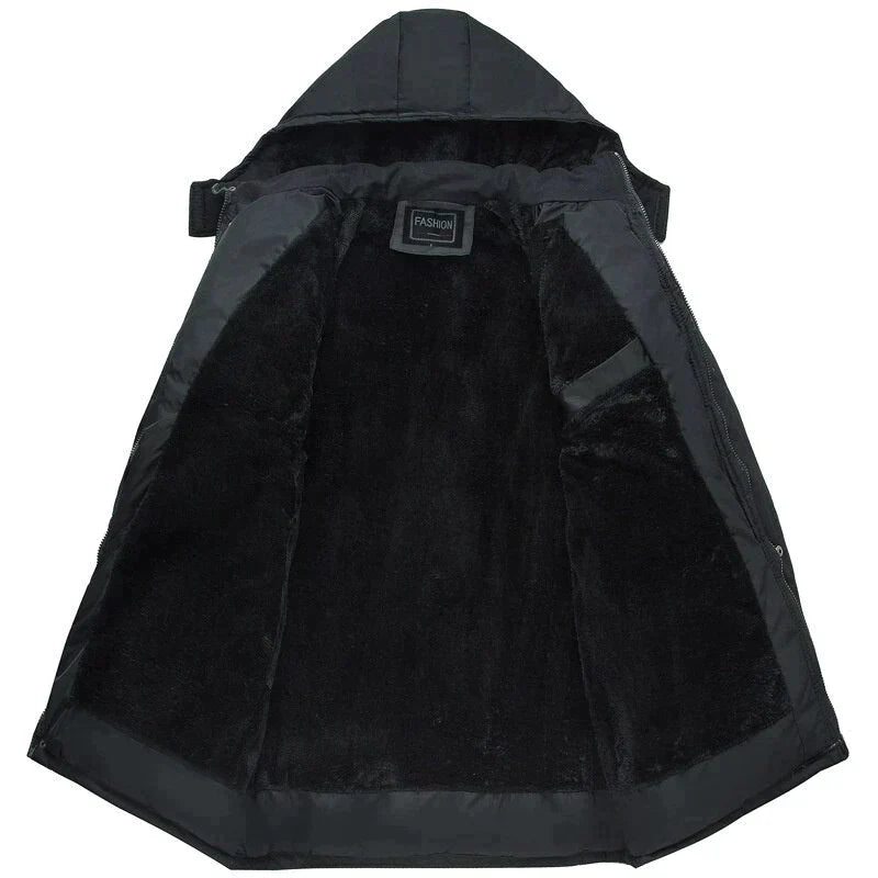 Chaqueta puffer hombre capucha aislamiento cálida resistente duradera invierno - Wayne