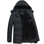 Chaqueta puffer hombre capucha aislamiento cálida resistente duradera invierno - Wayne