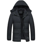Chaqueta puffer hombre capucha aislamiento cálida resistente duradera invierno - Wayne