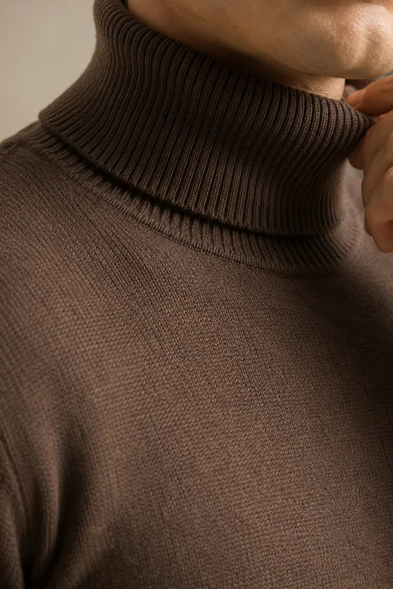 Jersey hombre cuello vuelto slim fit punto liso - Caspar