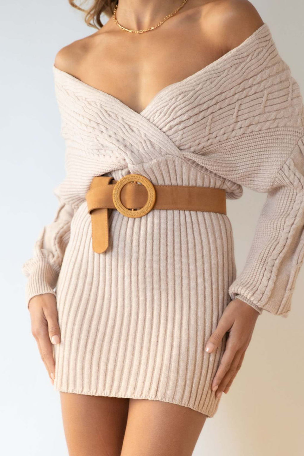 Vestido de punto para mujer escote cruzado - Ragnheidr