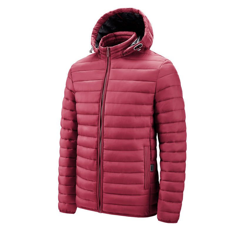 Chaqueta acolchada térmica hombre cuello alto capucha fija puños ergonómica - Ivar